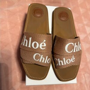 Chloe Woody Slides | Pink Tea